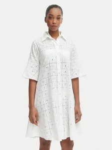 Iconique Sukienka letnia Romina IC26-039 Biały Regular Fit. Białe kombinezony Iconique, na lato, s, bez wzorów, z bawełny, bez kołnierzyka, bez ramiączek. Za 439,99 zł.