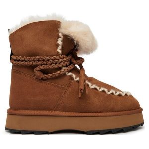 Śniegowce EMU Australia. Brązowe buty zimowe EMU Australia, bez obcasa, bez zapięcia. Za 819,99 zł.