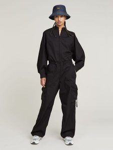 G-Star Kombinezon w kolorze czarnym rozmiar: XXL. Czarne kombinezony G-Star, s, bez wzorów, z materiału, retro, bez kołnierzyka, bez ramiączek. Za 410,94 zł.