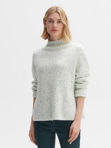OPUS Sweter w kolorze białym rozmiar: 42. Białe swetry oversize Opus, bez wzorów, z wełny, bez ramiączek. Za 136,13 zł.