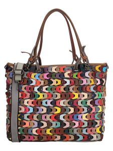 Beagles Skórzana torebka ze wzorem - 38 x 29 x 15 cm rozmiar: onesize. Torebki klasyczne Beagles, bez wzorów, z materiału, przez ramię, bez dodatków. Za 287,45 zł.
