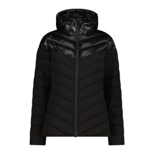 Kurtka puchowa z kapturem na zamek Sorona Aura damska CMP. Czarne kurtki CMP, bez wzorów, z puchu, z kapturem. W wyprzedaży za 485,00 zł.