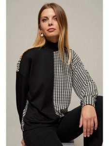 Cool & Sexy Sweter w kolorze czarno-białym rozmiar: L. Czarne swetry oversize Cool & Sexy, l, bez wzorów, bez ramiączek. Za 65,99 zł.