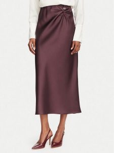 Rinascimento Spódnica midi CFC0130230003 Bordowy Regular Fit. Czerwone spódnice Rinascimento, s, bez wzorów, z syntetyku, midi. Za 309,99 zł.