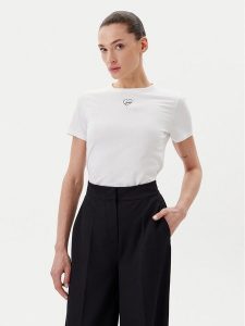 BOSS T-Shirt C_Elogo_21 50540260 Biały Slim Fit. Białe t-shirty Boss, l, bez wzorów, z bawełny, bez kołnierzyka, bez ramiączek. Za 139,99 zł.