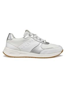Geox Sneakersy w kolorze srebrno-białym rozmiar: 38. Białe trampki Geox, bez wzorów, bez zapięcia. Za 241,56 zł.
