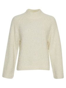 MOSS COPENHAGEN Sweter "Dunya" w kolorze kremowym rozmiar: XS/S. Brązowe golfy Moss Copenhagen, bez wzorów, z wełny. Za 119,12 zł.