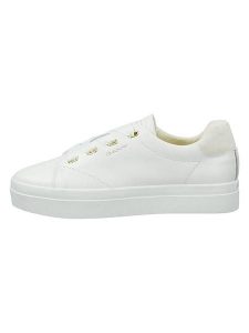 GANT Footwear Skórzane sneakersy "Avona" w kolorze białym rozmiar: 42. Białe trampki GANT Footwear, bez wzorów, bez zapięcia. Za 376,86 zł.