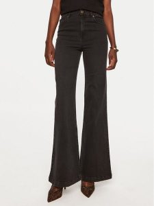 TWINSET Jeansy 242TP2590 Czarny Flare Fit. Czarne jeansy Twinset, bez wzorów, z bawełny. Za 499,99 zł.