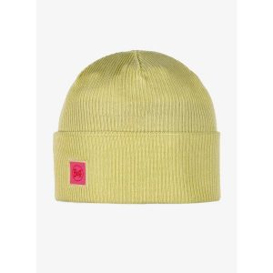 Czapka zimowa Buff Crossknit Beanie - sheen yellow. Żółte czapki Buff, bez wzorów, sportowe. Za 116,99 zł.