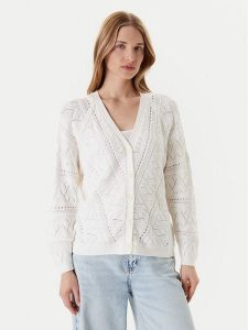 Guess Kardigan W5YR55 Z2ZK2 Biały Regular Fit. Białe kardigany Guess, z bawełny. Za 299,99 zł.