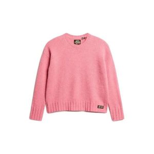 Damski sweter z okrągłym dekoltem Superdry Essential. Czerwone swetry klasyczne Superdry, na zimę, bez kołnierzyka. Za 278,45 zł.