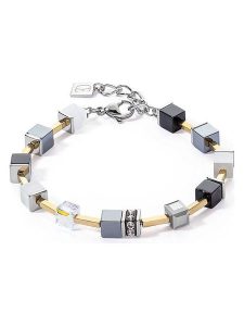 COEUR DE LION Bransoletka z kryształami Swarovski rozmiar: onesize. Szare bransoletki COEUR DE LION, z hematytem, srebrne. Za 161,95 zł.