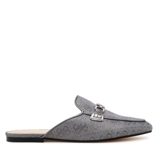 Klapki Guess. Szare klapki Guess, z aplikacjami, bez obcasa. Za 319,99 zł.