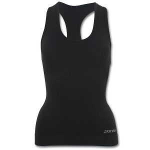Koszulka Tank top do fitness damska Joma Brama Classic. Czarne topy JOMA, s, bez wzorów, z meshu, bez kołnierzyka, bez ramiączek. Za 52,99 zł.