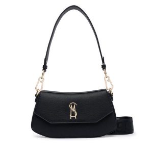 Torebka Steve Madden. Czarne listonoszki Steve Madden, bez wzorów, bez dodatków. Za 429,99 zł.