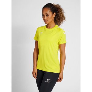 Koszulka damska Hummel Core Poly. Żółte bluzki Hummel, m, bez wzorów, sportowe, bez kołnierzyka, bez ramiączek. Za 122,50 zł.