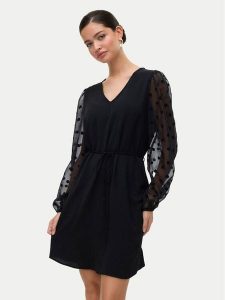 Vero Moda Sukienka koktajlowa Alva 10337473 Czarny Regular Fit. Czarne kombinezony Vero Moda, m, bez wzorów, z syntetyku, wizytowe, bez kołnierzyka, bez ramiączek. Za 179,99 zł.