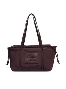 Calvin Klein Torebka LV04F3703G Bordowy. Czerwone torebki klasyczne Calvin Klein, bez wzorów, z materiału, bez dodatków. Za 409,99 zł.