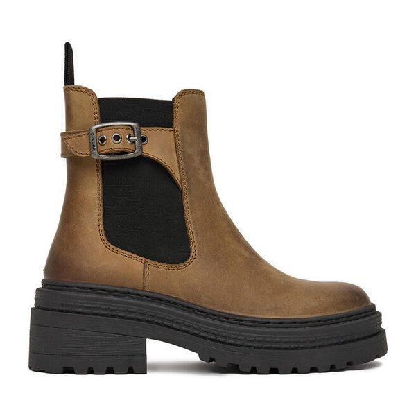 Sztyblety G-Star Raw. Brązowe botki G-Star Raw, bez wzorów, bez obcasa, na płaskiej podeszwie, bez zapięcia. Za 343,99 zł.