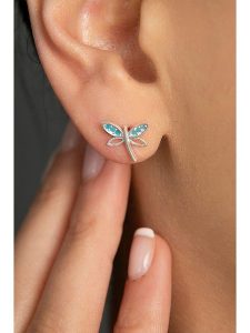 Heliophilia Srebrne kolczyki-wkrętki z cyrkoniami rozmiar: onesize. Szare kolczyki Heliophilia, z cyrkonią, srebrne. Za 41,45 zł.