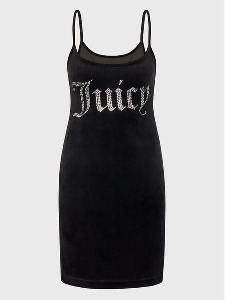 Juicy Couture Sukienka codzienna Rae JCWE222003 Czarny Slim Fit. Czarne kombinezony Juicy Couture, xs, bez wzorów, z syntetyku, bez kołnierzyka, bez ramiączek. Za 279,99 zł.