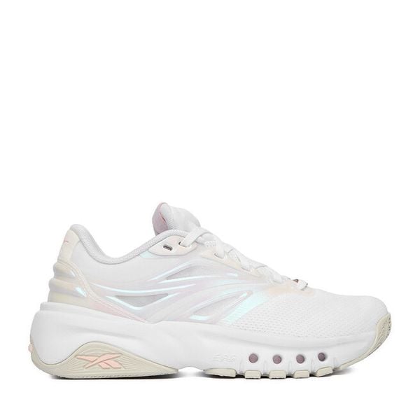 Buty na siłownię Reebok. Białe buty sportowe Reebok, bez wzorów, bez zapięcia, na fitness i siłownię. Za 296,99 zł.