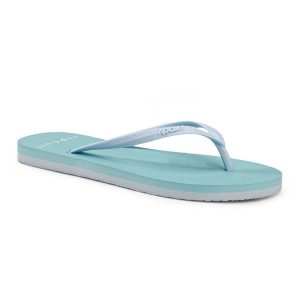 Japonki plażowe damskie Rip Curl Bondi 8089. Niebieskie klapki Rip Curl, bez wzorów, bez obcasa. Za 35,99 zł.