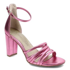 Różowe Sandały Marco Tozzi Eleganckie Buty Na Obcasie. Czerwone sandały Marco Tozzi, bez wzorów, ze skóry ekologicznej, bez obcasa, na obcasie, bez zapięcia. Za 189,00 zł.
