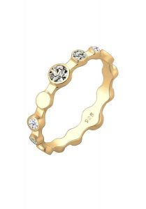 Elli Damski Geo Colour z kryształkami z pozłacanego srebra próby 925 Pierścionki 1 ct. Białe pierścionki Elli, pozłacane. Za 211,64 zł.