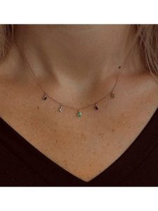 OR Carats Złoty naszyjnik z elementami ozdobnymi - dł. 40 cm rozmiar: onesize. Żółte naszyjniki OR Carats, z ametystem, złote. Za 1 217,99 zł.