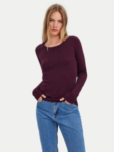 Vero Moda Sweter Care 10136644 Fioletowy Regular Fit. Fioletowe swetry klasyczne Vero Moda, xs, z bawełny, bez kołnierzyka. Za 139,99 zł.