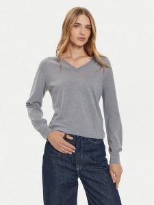United Colors Of Benetton Sweter 11AHD401L Szary Regular Fit. Szare swetry klasyczne United Colors of Benetton, l, z wełny, bez kołnierzyka. Za 359,99 zł.