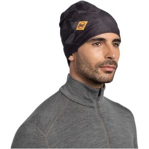 Czapka BUFF ECOSTRETCH BEANIE MICOR. Czarne czapki Buff, bez wzorów, sportowe. Za 106,32 zł.