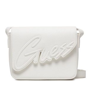 Torebka Guess. Białe listonoszki Guess, z aplikacjami, bez dodatków. Za 189,99 zł.