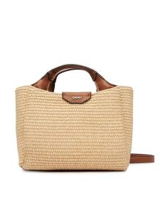 DKNY Torebka Willa Mini Satchel R61DOJ07 Beżowy. Brązowe torebki klasyczne DKNY, bez wzorów, z syntetyku, bez dodatków. Za 659,99 zł.