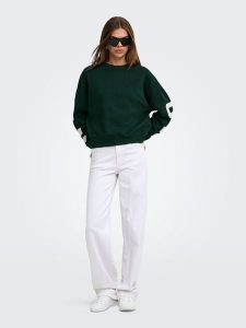 ONLY Bluza w kolorze zielonym rozmiar: S. Zielone bluzy ONLY, s, bez wzorów, bez kaptura. Za 85,45 zł.