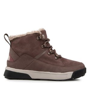Trapery The North Face. Brązowe buty zimowe The North Face, bez obcasa, bez zapięcia. Za 699,99 zł.