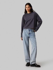 CALVIN KLEIN JEANS Koszulka w kolorze antracytowym rozmiar: XXL. Czarne bluzki Calvin Klein Jeans, xxl, bez wzorów, z bawełny, bez kołnierzyka, bez ramiączek. Za 105,38 zł.