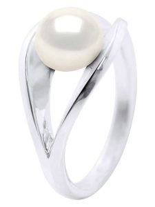 ATELIERS SAINT GERMAIN Srebrny pierścionek z perłą rozmiar: 52. Białe pierścionki ATELIERS SAINT GERMAIN, z perłą, srebrne. Za 426,99 zł.