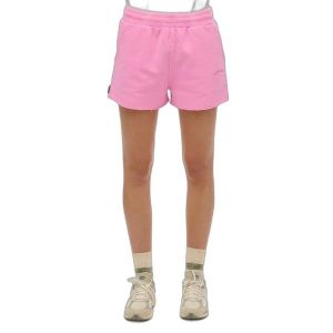 Szorty z logo w kolorze denimowym dla kobiet Superdry. Czerwone szorty Superdry, bez wzorów. W wyprzedaży za 144,00 zł.