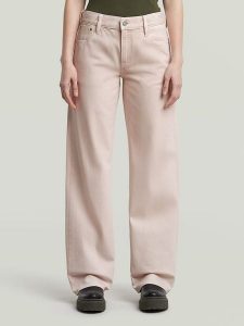 G-Star Dżinsy - Flared fit - w kolorze jasnoróżowym rozmiar: W32/L34. Różowe jeansy G-Star, z aplikacjami, ze skóry, z podwyższonym stanem. Za 274,75 zł.