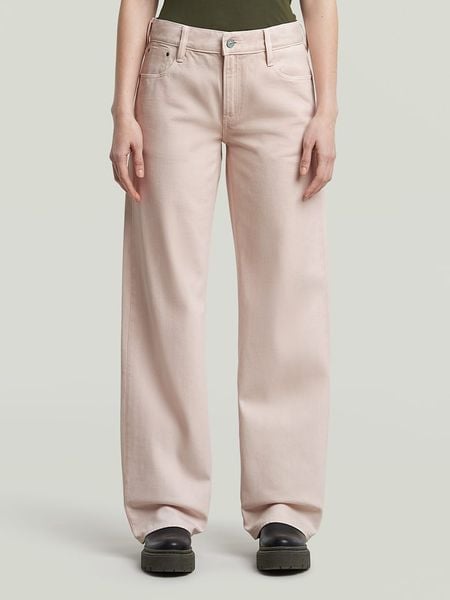 G-Star Dżinsy - Flared fit - w kolorze jasnoróżowym rozmiar: W32/L34. Różowe jeansy G-Star, z aplikacjami, ze skóry, z podwyższonym stanem. Za 213,69 zł.