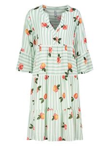 Sublevel Sukienka w kolorze miętowo-kremowym rozmiar: XL. Zielone sukienki Sublevel, xl, bez wzorów, z wiskozy, bez kołnierzyka, bez ramiączek, midi. Za 120,95 zł.