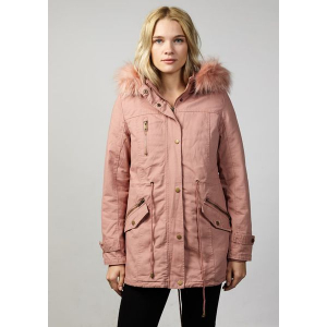 Parka w kolorze jasnoróżowym. Czerwone płaszcze marki Winter Spirit. W wyprzedaży za 268,95 zł.