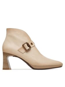 Hispanitas Botki HI254244 Écru. Botki Hispanitas, bez wzorów, ze skóry, bez obcasa, na słupku, bez zapięcia. Za 599,99 zł.