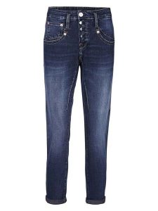 Herrlicher Dżinsy "Shyra" - Tapered fit - w kolorze granatowym rozmiar: W28. Niebieskie jeansy Herrlicher, bez wzorów, z podwyższonym stanem. Za 208,99 zł.