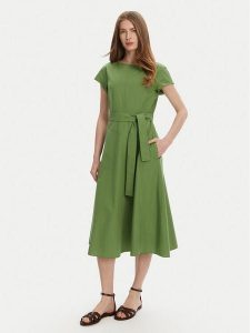 Weekend Max Mara Sukienka codzienna Magma 2515221142 Zielony Regular Fit. Zielone sukienki Weekend Max Mara, na co dzień, bez wzorów, z bawełny, bez kołnierzyka, bez ramiączek, proste. Za 669,00 zł.