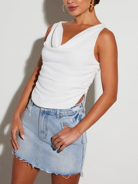 Milan Kiss Top w kolorze białym rozmiar: XL. Białe topy Milan Kiss, xl, bez wzorów, bez kołnierzyka, bez ramiączek. Za 101,23 zł.