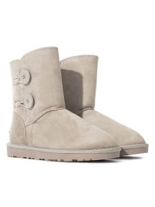 ISLAND BOOT Botki zimowe "Elisa" w kolorze beżowym rozmiar: 39. Brązowe botki Island Boot, na zimę, z aplikacjami, bez obcasa, bez zapięcia. Za 171,28 zł.